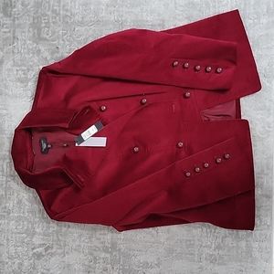Talbots red velvet blazer